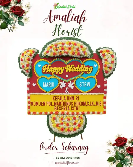Papan Bunga Pernikahan Ngampin